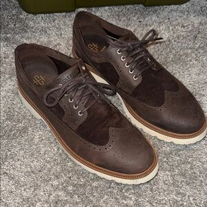 Cole Haan Men's American Classic Dark Brown Wingtip Oxfords